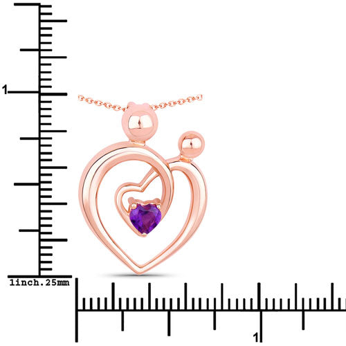 0.25 Carat Genuine Amethyst .925 Sterling Silver Pendant by Bids.com