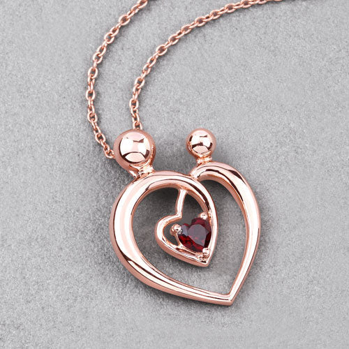 0.32 Carat Genuine Garnet .925 Sterling Silver Pendant by Bids.com