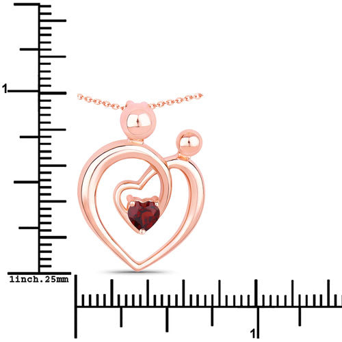 0.32 Carat Genuine Garnet .925 Sterling Silver Pendant by Bids.com