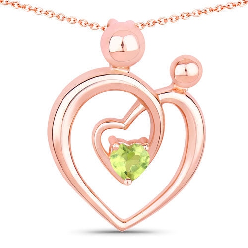 0.25 Carat Genuine Peridot .925 Sterling Silver Pendant by Bids.com