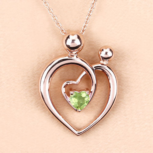 0.25 Carat Genuine Peridot .925 Sterling Silver Pendant by Bids.com
