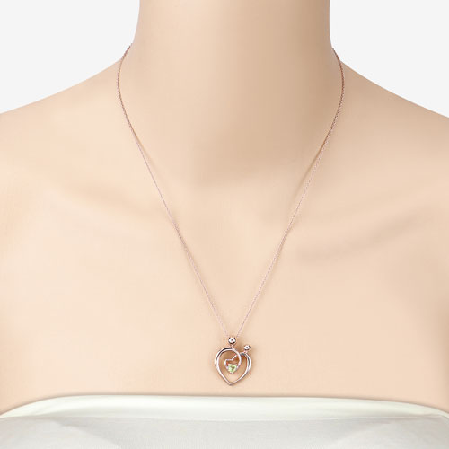 0.25 Carat Genuine Peridot .925 Sterling Silver Pendant by Bids.com