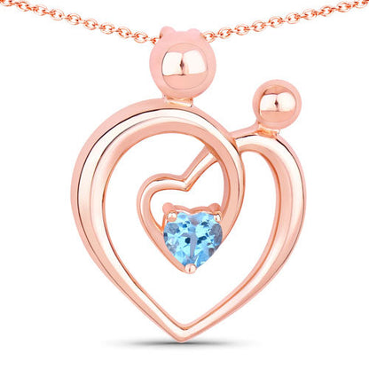 0.28 Carat Genuine Swiss Blue Topaz .925 Sterling Silver Pendant by Bids.com