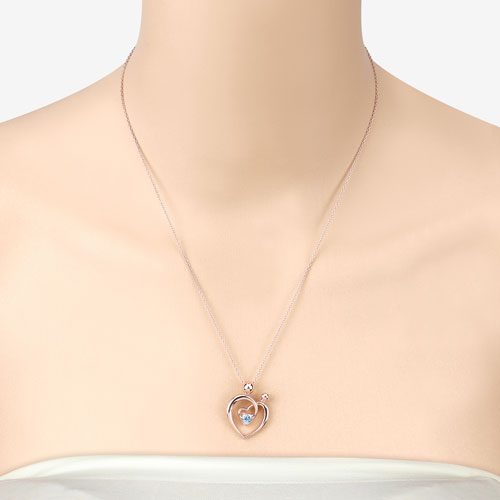 0.28 Carat Genuine Swiss Blue Topaz .925 Sterling Silver Pendant by Bids.com
