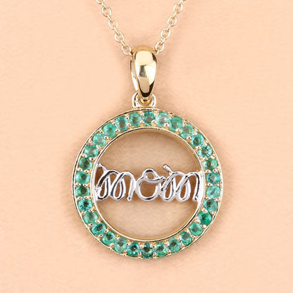 0.54 Carat Genuine Emerald .925 Sterling Silver Pendant by Bids.com