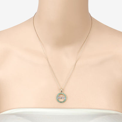 0.54 Carat Genuine Emerald .925 Sterling Silver Pendant by Bids.com