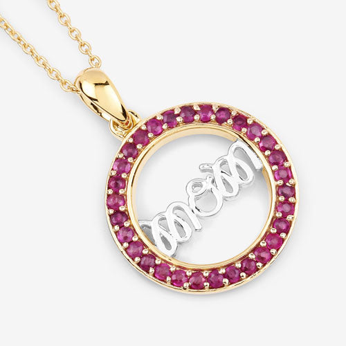 0.64 Carat Genuine Ruby .925 Sterling Silver Pendant by Bids.com