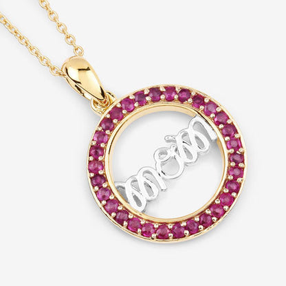 0.64 Carat Genuine Ruby .925 Sterling Silver Pendant by Bids.com
