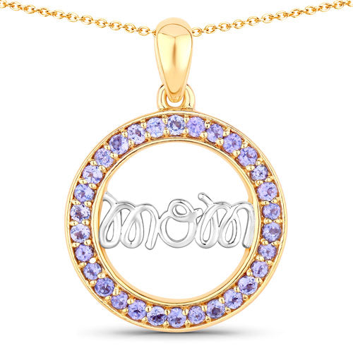 0.64 Carat Genuine Tanzanite .925 Sterling Silver Pendant by Bids.com