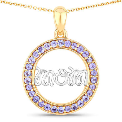 0.64 Carat Genuine Tanzanite .925 Sterling Silver Pendant by Bids.com