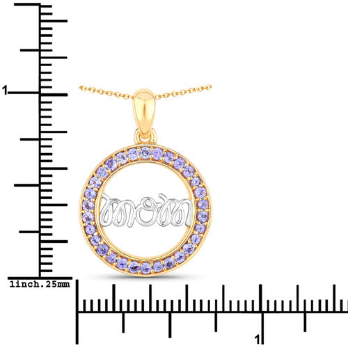 0.64 Carat Genuine Tanzanite .925 Sterling Silver Pendant by Bids.com