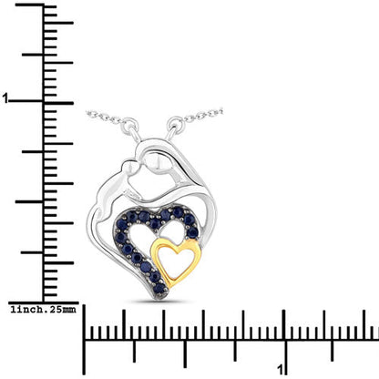 0.28 Carat Genuine Blue Sapphire .925 Sterling Silver Pendant by Bids.com