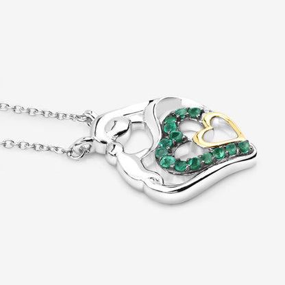0.24 Carat Genuine Emerald .925 Sterling Silver Pendant by Bids.com