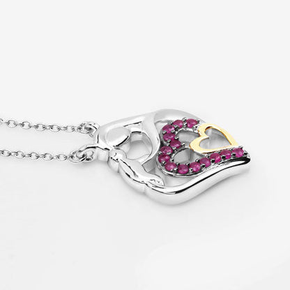0.28 Carat Genuine Ruby .925 Sterling Silver Pendant by Bids.com