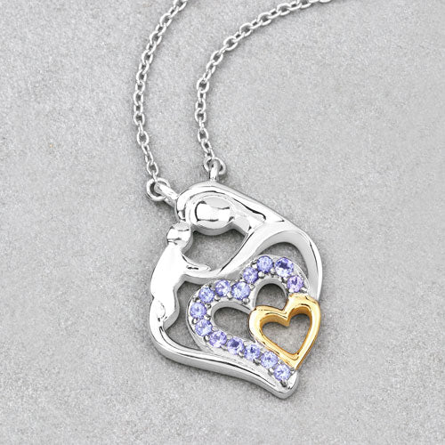 0.28 Carat Genuine Tanzanite .925 Sterling Silver Pendant by Bids.com