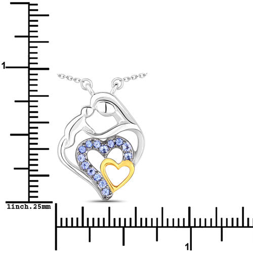 0.28 Carat Genuine Tanzanite .925 Sterling Silver Pendant by Bids.com