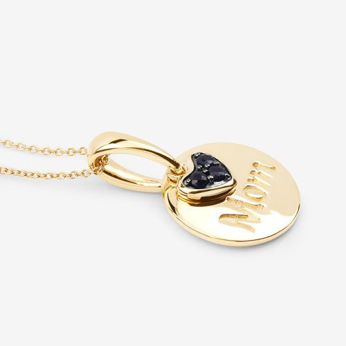 0.20 Carat Genuine Blue Sapphire .925 Sterling Silver Pendant by Bids.com
