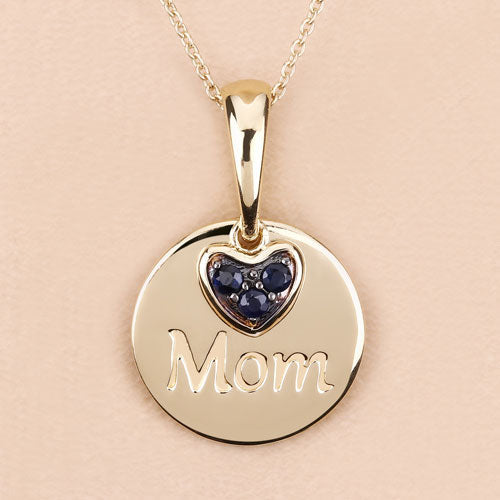 0.20 Carat Genuine Blue Sapphire .925 Sterling Silver Pendant by Bids.com