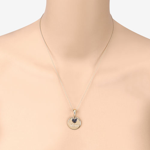 0.20 Carat Genuine Blue Sapphire .925 Sterling Silver Pendant by Bids.com