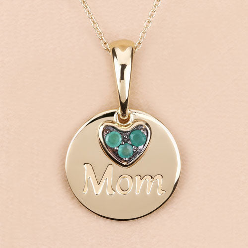 0.17 Carat Genuine Emerald .925 Sterling Silver Pendant by Bids.com