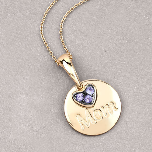0.21 Carat Genuine Tanzanite .925 Sterling Silver Pendant by Bids.com