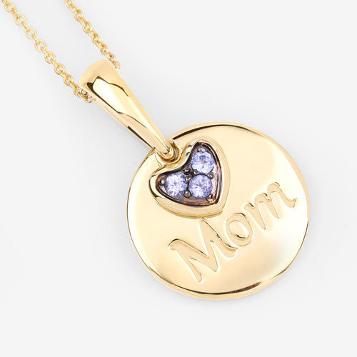0.21 Carat Genuine Tanzanite .925 Sterling Silver Pendant by Bids.com