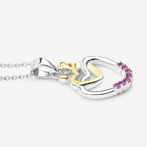 0.14 Carat Genuine Ruby .925 Sterling Silver Pendant by Bids.com