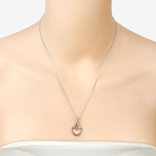 0.14 Carat Genuine Ruby .925 Sterling Silver Pendant by Bids.com