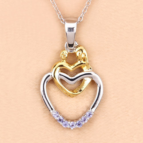 0.14 Carat Genuine Tanzanite .925 Sterling Silver Pendant by Bids.com