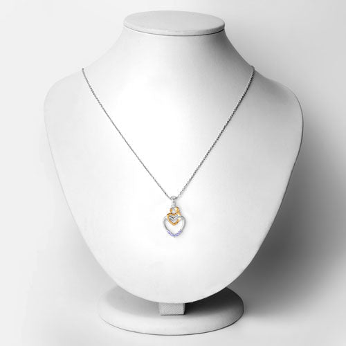 0.14 Carat Genuine Tanzanite .925 Sterling Silver Pendant by Bids.com