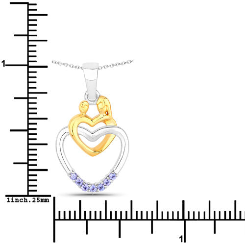 0.14 Carat Genuine Tanzanite .925 Sterling Silver Pendant by Bids.com