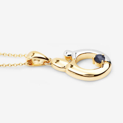 0.19 Carat Genuine Blue Sapphire .925 Sterling Silver Pendant by Bids.com