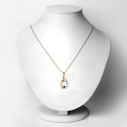 0.19 Carat Genuine Blue Sapphire .925 Sterling Silver Pendant by Bids.com