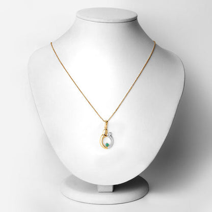 0.17 Carat Genuine Emerald .925 Sterling Silver Pendant by Bids.com