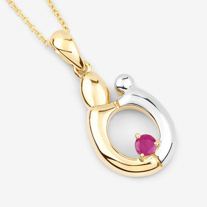 0.20 Carat Genuine Ruby .925 Sterling Silver Pendant by Bids.com