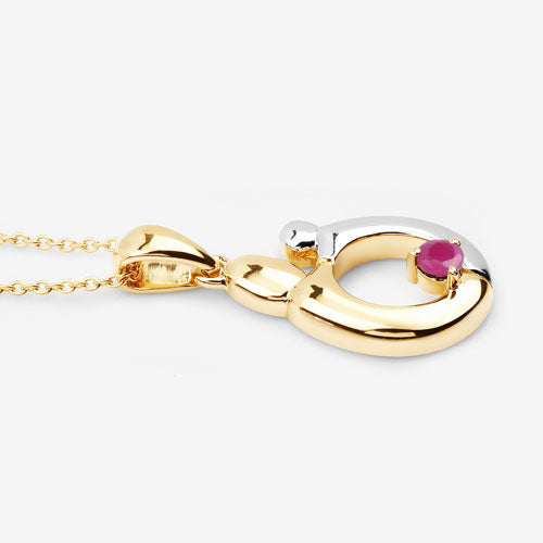 0.20 Carat Genuine Ruby .925 Sterling Silver Pendant by Bids.com