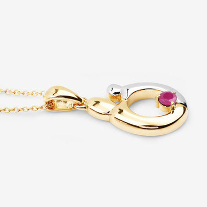 0.20 Carat Genuine Ruby .925 Sterling Silver Pendant by Bids.com