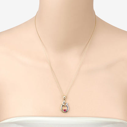 0.20 Carat Genuine Ruby .925 Sterling Silver Pendant by Bids.com