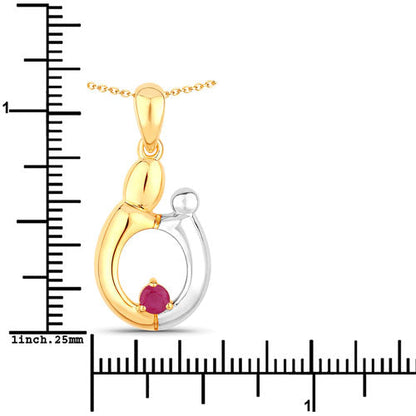 0.20 Carat Genuine Ruby .925 Sterling Silver Pendant by Bids.com