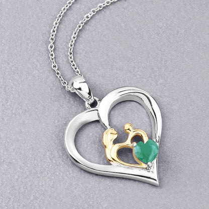 0.45 Carat Genuine Emerald .925 Sterling Silver Pendant by Bids.com