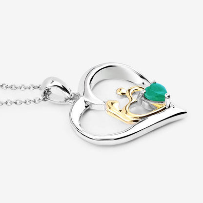 0.45 Carat Genuine Emerald .925 Sterling Silver Pendant by Bids.com