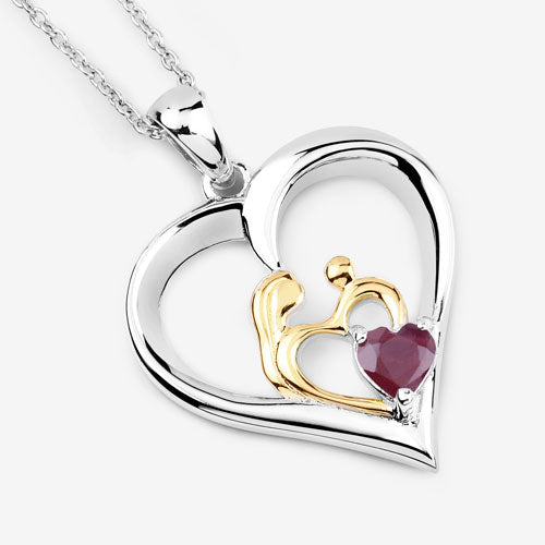 0.50 Carat Genuine Ruby .925 Sterling Silver Pendant by Bids.com