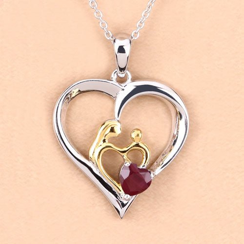 0.50 Carat Genuine Ruby .925 Sterling Silver Pendant by Bids.com