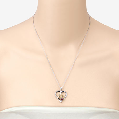 0.50 Carat Genuine Ruby .925 Sterling Silver Pendant by Bids.com