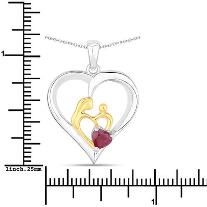 0.50 Carat Genuine Ruby .925 Sterling Silver Pendant by Bids.com