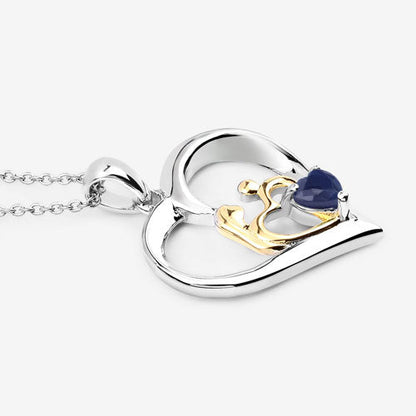0.50 Carat Genuine Blue Sapphire .925 Sterling Silver Pendant by Bids.com