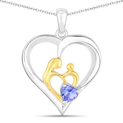 0.45 Carat Genuine Tanzanite .925 Sterling Silver Pendant by Bids.com