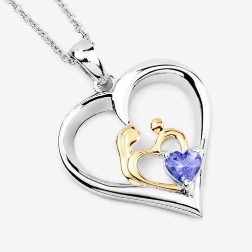 0.45 Carat Genuine Tanzanite .925 Sterling Silver Pendant by Bids.com