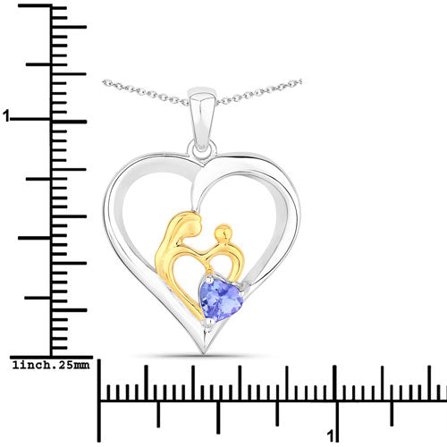 0.45 Carat Genuine Tanzanite .925 Sterling Silver Pendant by Bids.com
