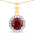 1.49 Carat Genuine Ruby and White Diamond 14K Yellow Gold Pendant by Bids.com
